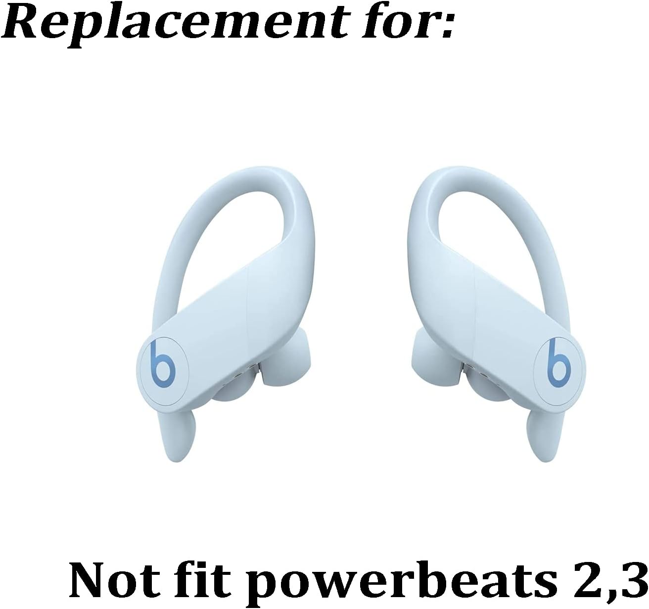 Replacement Eartips  Earbuds Buds Set for Powerbeats Pro   Earphone Headphones,4 Pair (Blue)