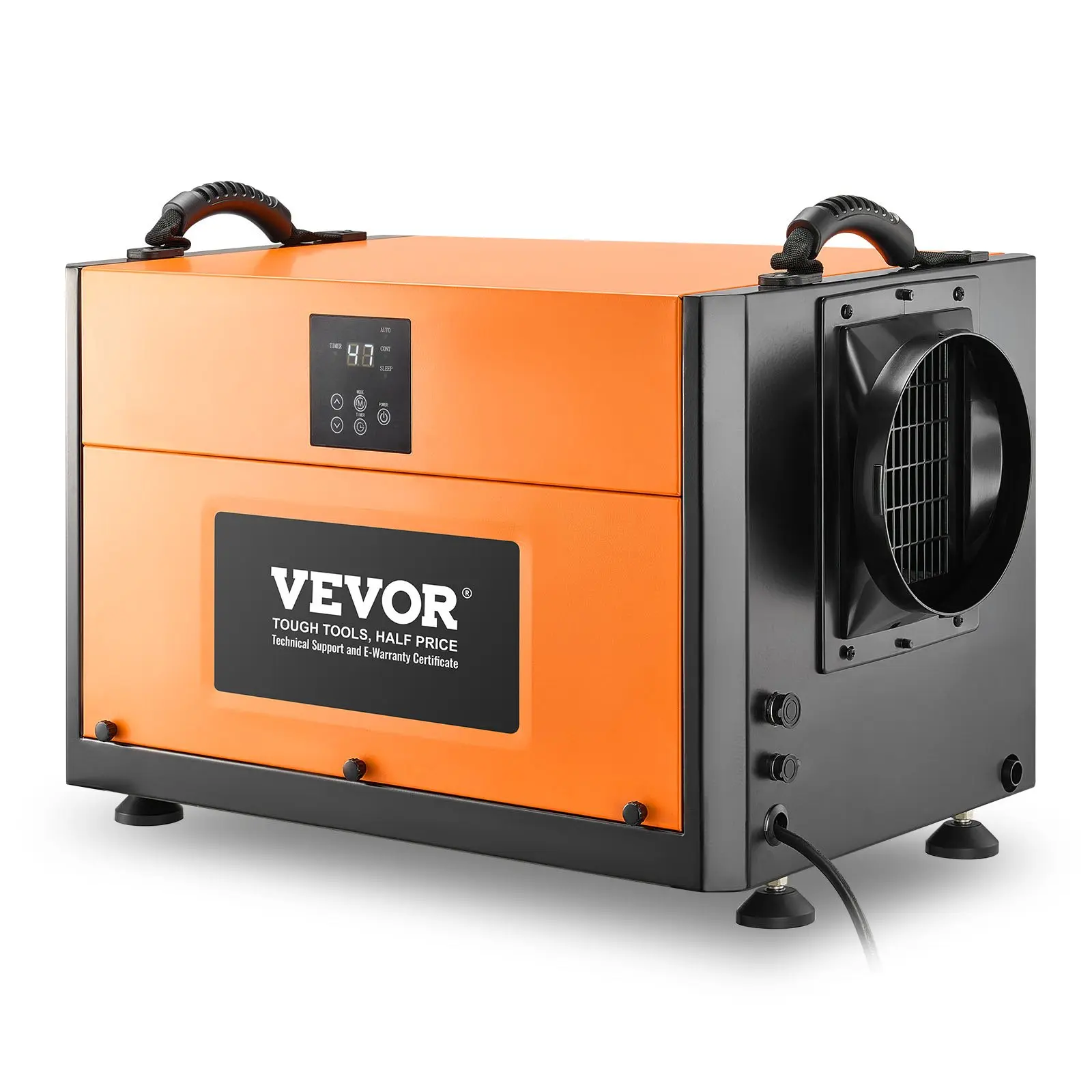 【DealsForYouDays】VEVOR 156 Pints Commercial Dehumidifier with Drain Hose, Portable Crawl Space Dehumidifiers for Basement Storage Room Industrial Grade, Auto Defrost/Drainage, Heavy-duty Galvanized Steel, LED Indicate