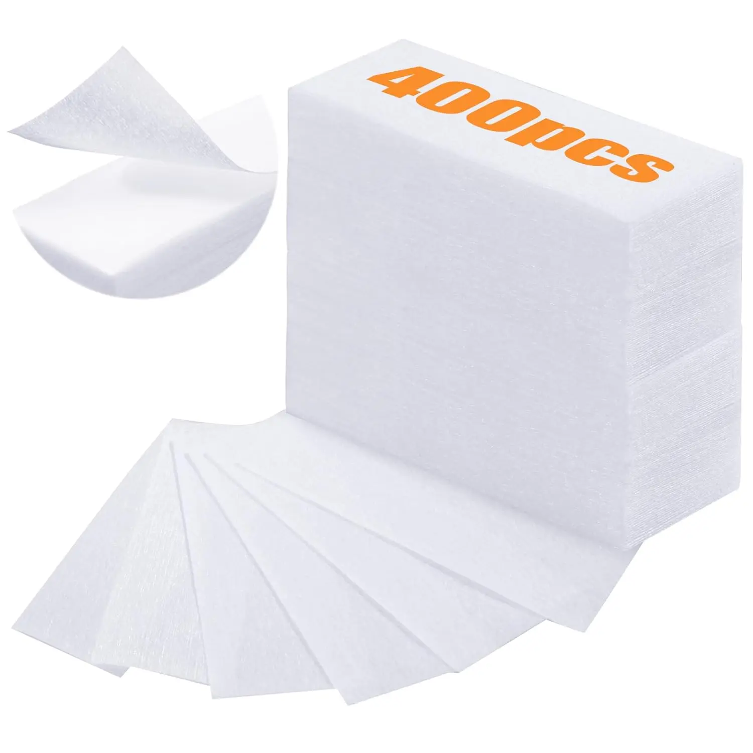 Professional Grade Non-Woven Epilating Wax Strips (400 Count, 10x3.8 cm) - Body Care, Face & Body Hair Removal, Compatible with All Skin Types