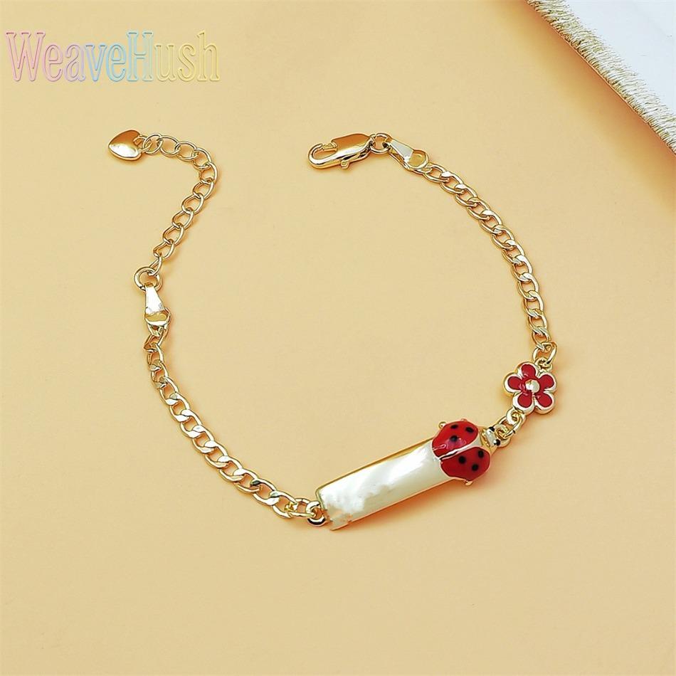 Hot Sale Bohemian Flower & Ladybug Cuff Bangle Bracelet for Women, Trendy Boho Floral Insect Design Open Bend Bracelet, Lightweight Fashion Gold Tone Wrist Jewelry, Perfect Gift for Girls & Kids, Ideal for Daily Wear, Vacation, Beach Style, Birthday & Hol