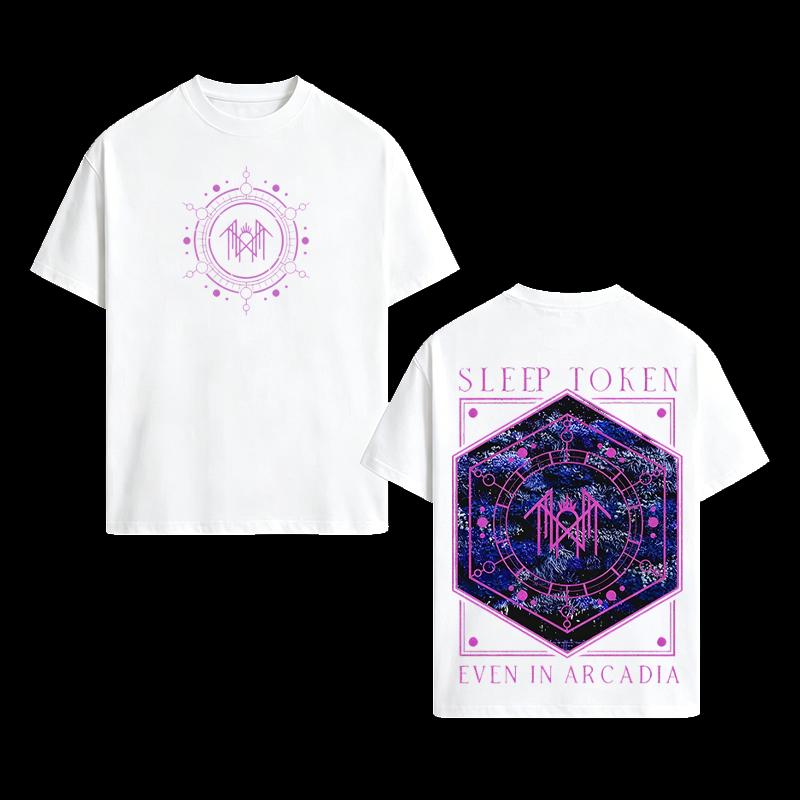 Unisex Fit Washed T-Shirt Sleep Token Graphic T-Shirt Rock Merchandise Top Men'S And Women'S Clothing Rock Band Shirt Retro Music Tee Vintage Casual Short Sleeve T-Shirt For Daily Weart