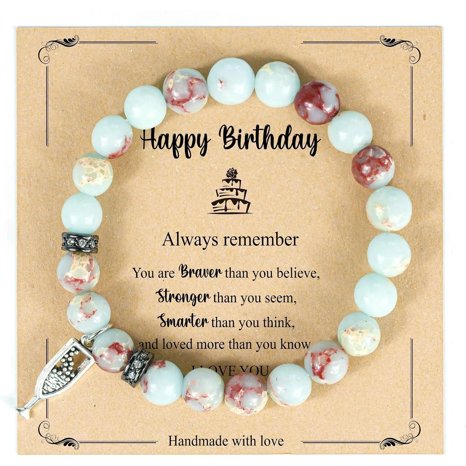 Appreciation Gifts for Her,  Stone Heart Tree of Life Bracelet for Women, Inspirational Bracelet for Mom, Grandma, Sister,  Gifts for Birthday Thanksgiving Christmas