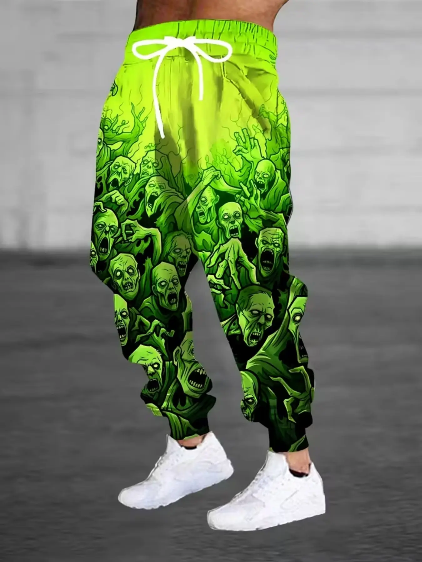 Men's 3D Lion Pattern Sports Pants, Casual Loungewear Pants, Drawstring and Pockets, Casual Long Pants, Comfortable Home Sleepwear, All Seasons