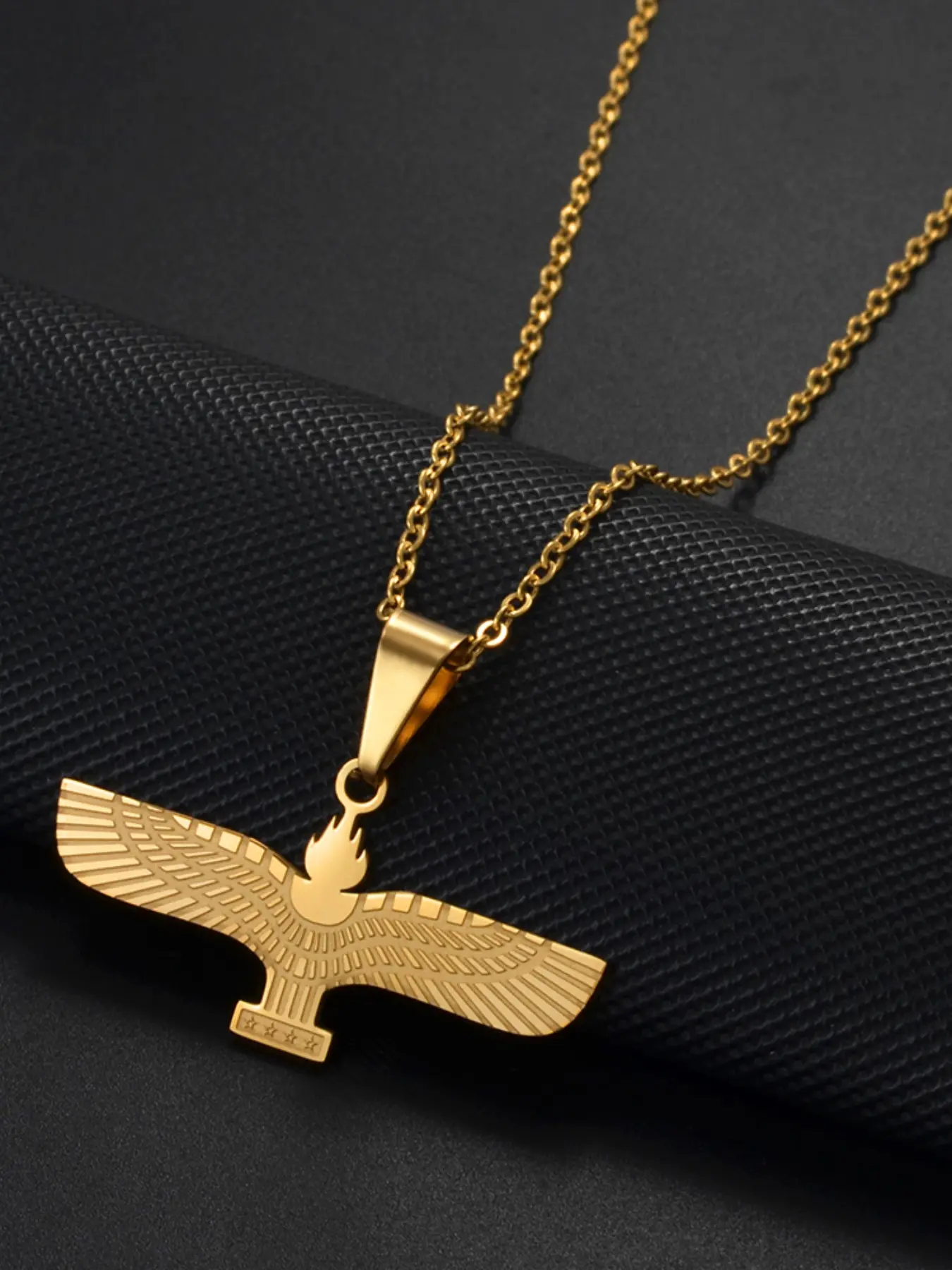 1pc 4.3CM Etching Arameans Aramaic Flag the Aramean Ashur Pendant Casual Style Necklaces Suryoyo Jewelry