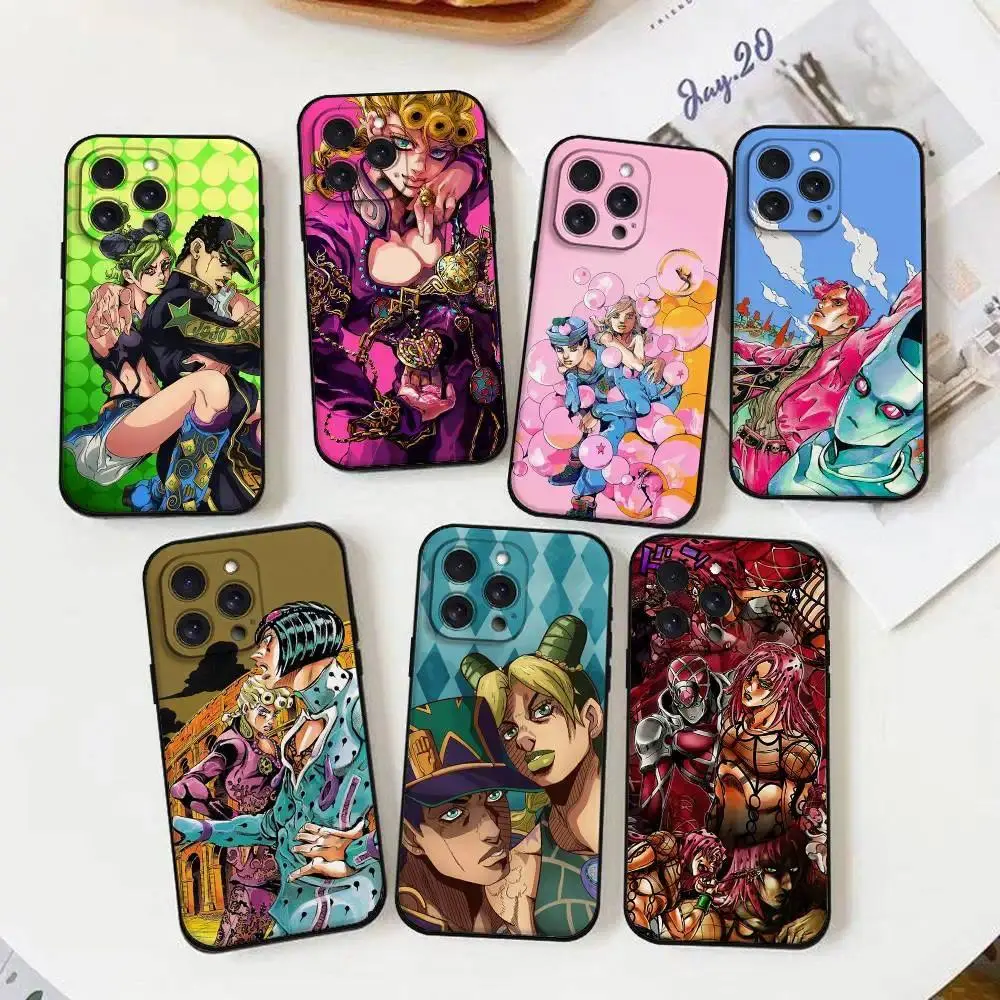 JoJo's Bizarre Adventure Anime Soft Silicone Phone Case - Durable, Shockproof Mobile Accessory For iPhone 17 Pro Max,16,15,14,13,12,11 Pro Plus Air & Samsung Galaxy S26,S25,S24,S23,S22 Edge Ultra Plus FE - Birthday, Christmas Gift, Accessories