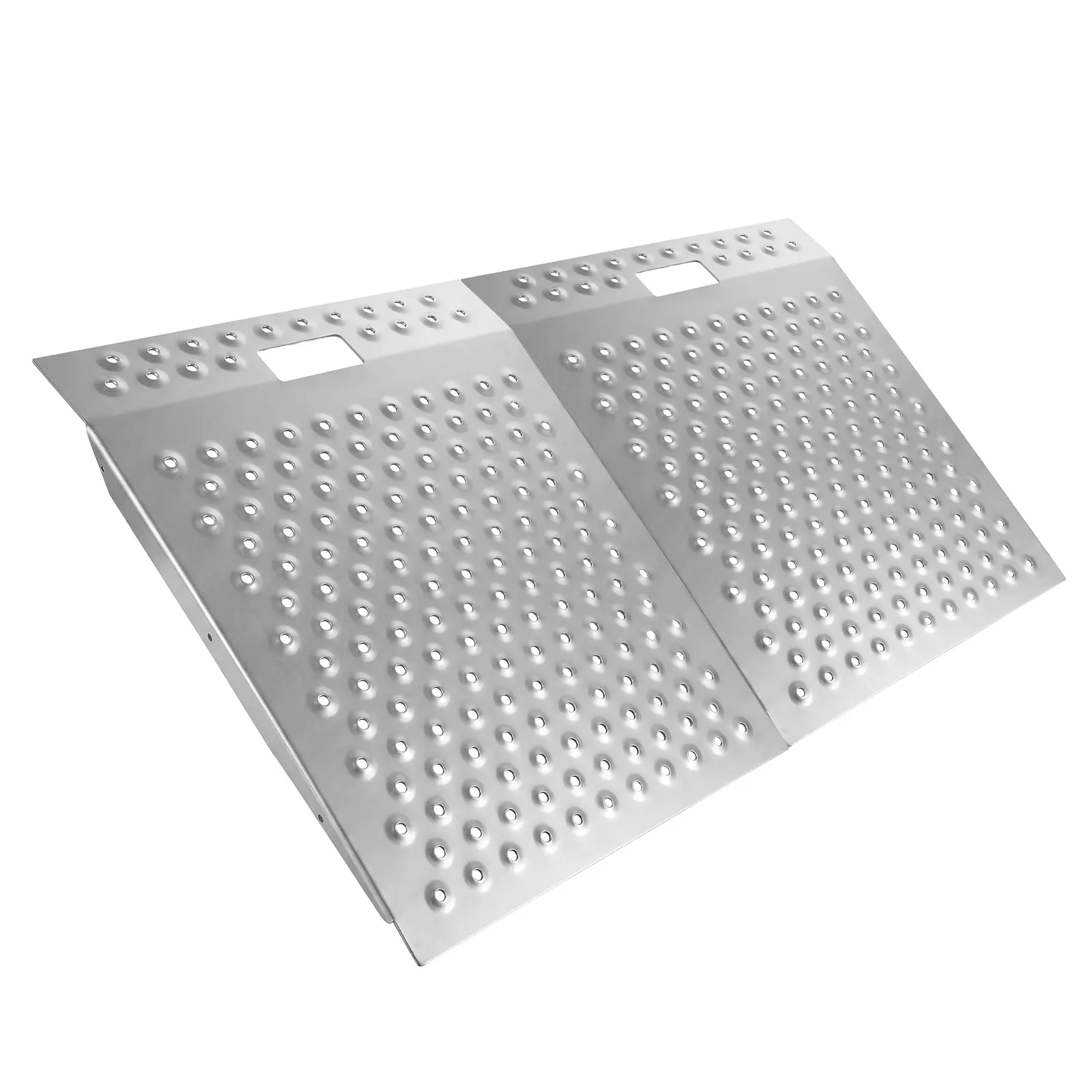 2/1 PC  Heavy Duty Aluminum Ramp Loading Ramp - 29" x 24", 1500lbs Capacity, Anti-Slip Surface for Lawn Mowers, ATVs, Motorcycles, Garages, Barns