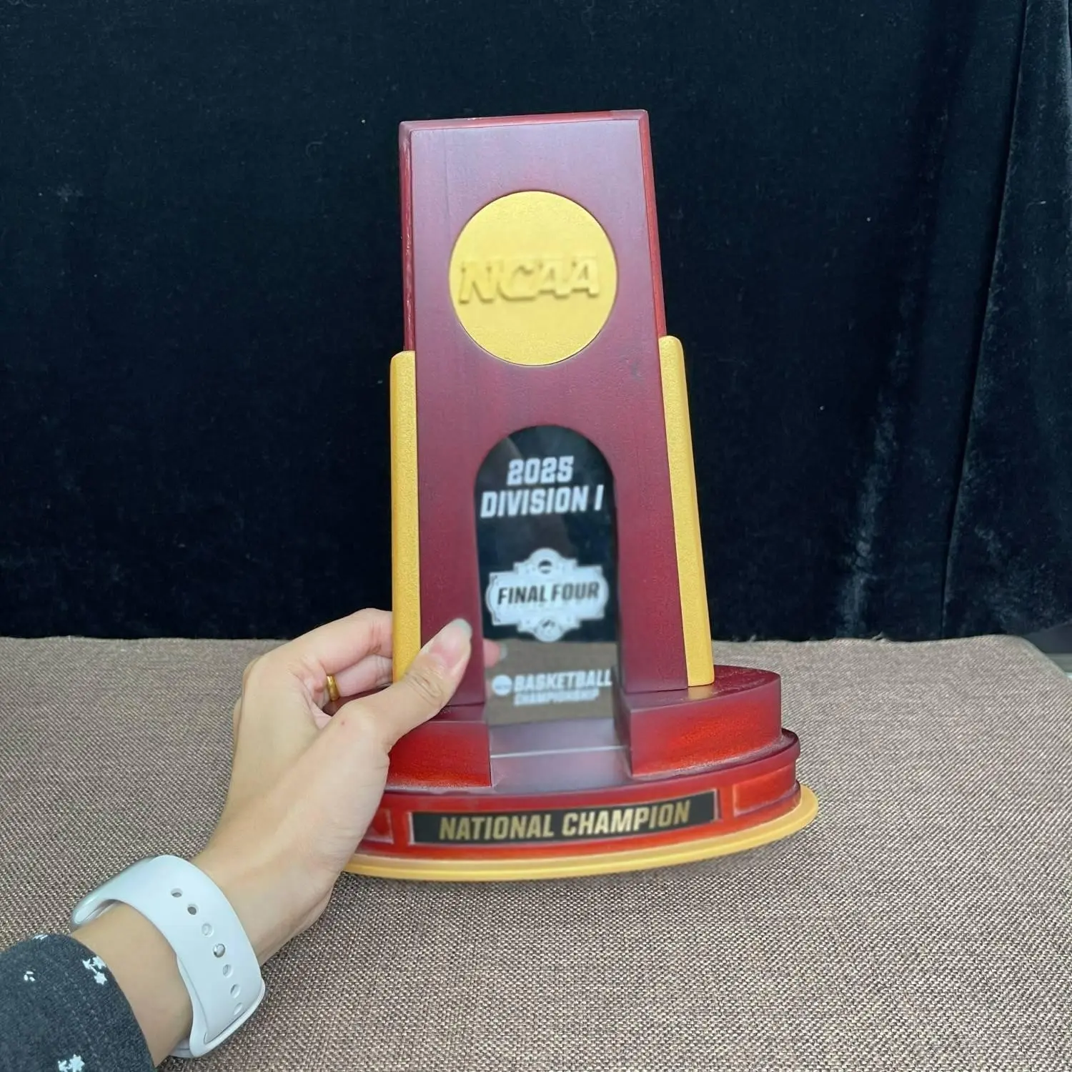 2026 Basketball National Championship Trophy with Acrylic Display Box, High-Quality Gift for Sports Enthusiasts, Perfect Birthday and Holiday Present