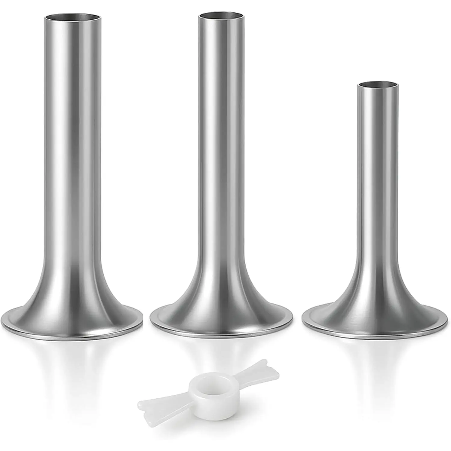 Sausage Stuffer Kit for Kitchenaid KSMMGA Meat Grinder Attachment, Sausage Attachment for Kitchenaid, 3 Stainless Steel Stuffing Tubes Plus 1 Retainer