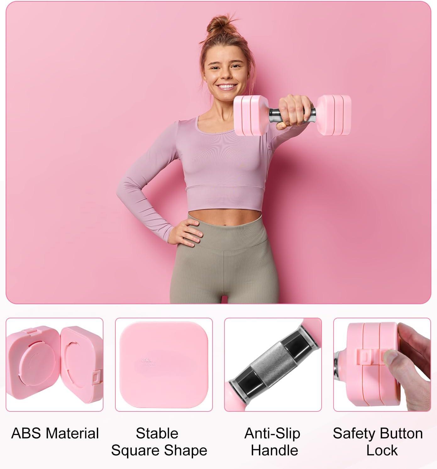 SUNDAY MIRTH 15LB 20LB 40LB 50LB Adjustable Dumbbell Set Free Weights Dumbbells Set for Women Men Hand Weights Sets Adjust Dumbbell Weight Sets for Home Gym Exercise Workout Strength Training Equipments