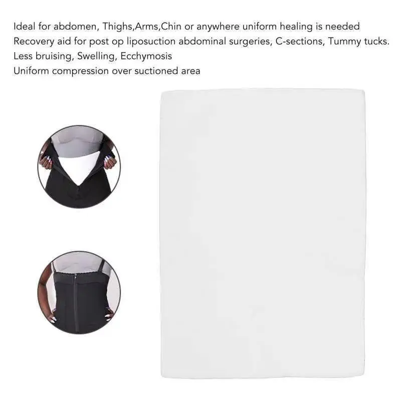 Adjustable Lipo Foam Board Extra Thick Super Soft Compression Post Surgery Liposuction Waist Belly Wrap Board for Arms Chin Abdomen