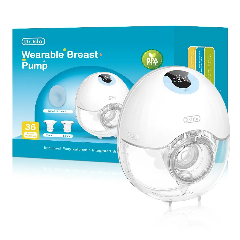 Dr.isla Eb46 Electric Breast Pump, Four Modes, 36 Levels Adjustment, 105° Wide Angle, 360° Skin Wrap, 210ML Capacity, Smart Full Automatic
