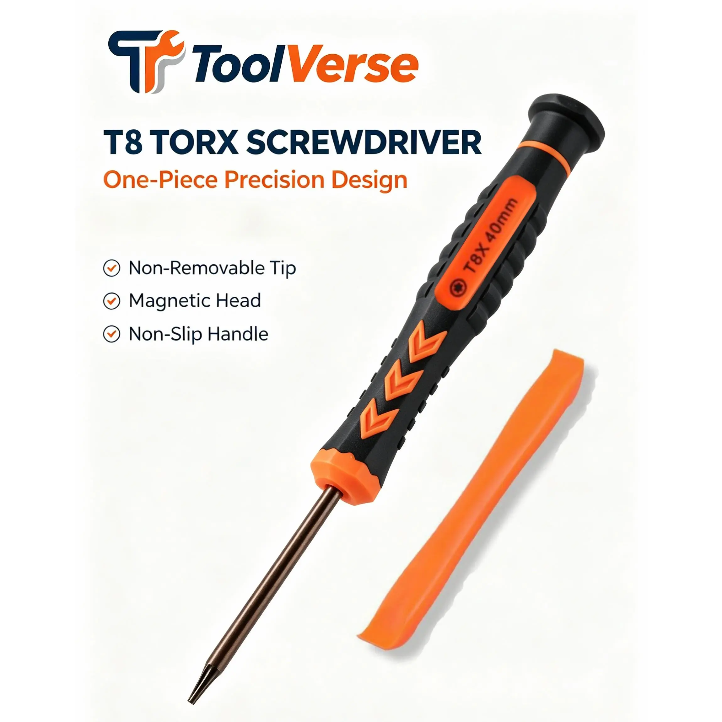 ToolVerse| T8 Screwdriver, Magnetic Torx Screwdriver with Non-Slip Rubber Handle, Precision Screw Driver for Phone, Camera, Laptop, Eyeglass and Electronics Repair