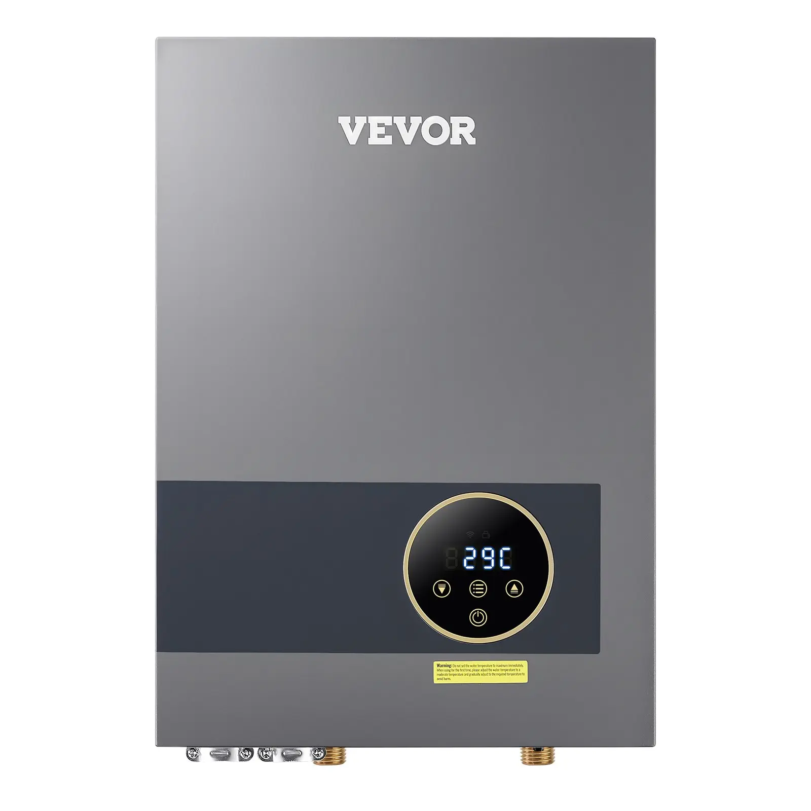 VEVOR 36kW 240V Tankless Electric Water Heater, Under Sink Instant Hot Water Heater with LCD Screen Digital Control, Child Security Lock, Space-Saving for Bathroom, Kitchen, Office