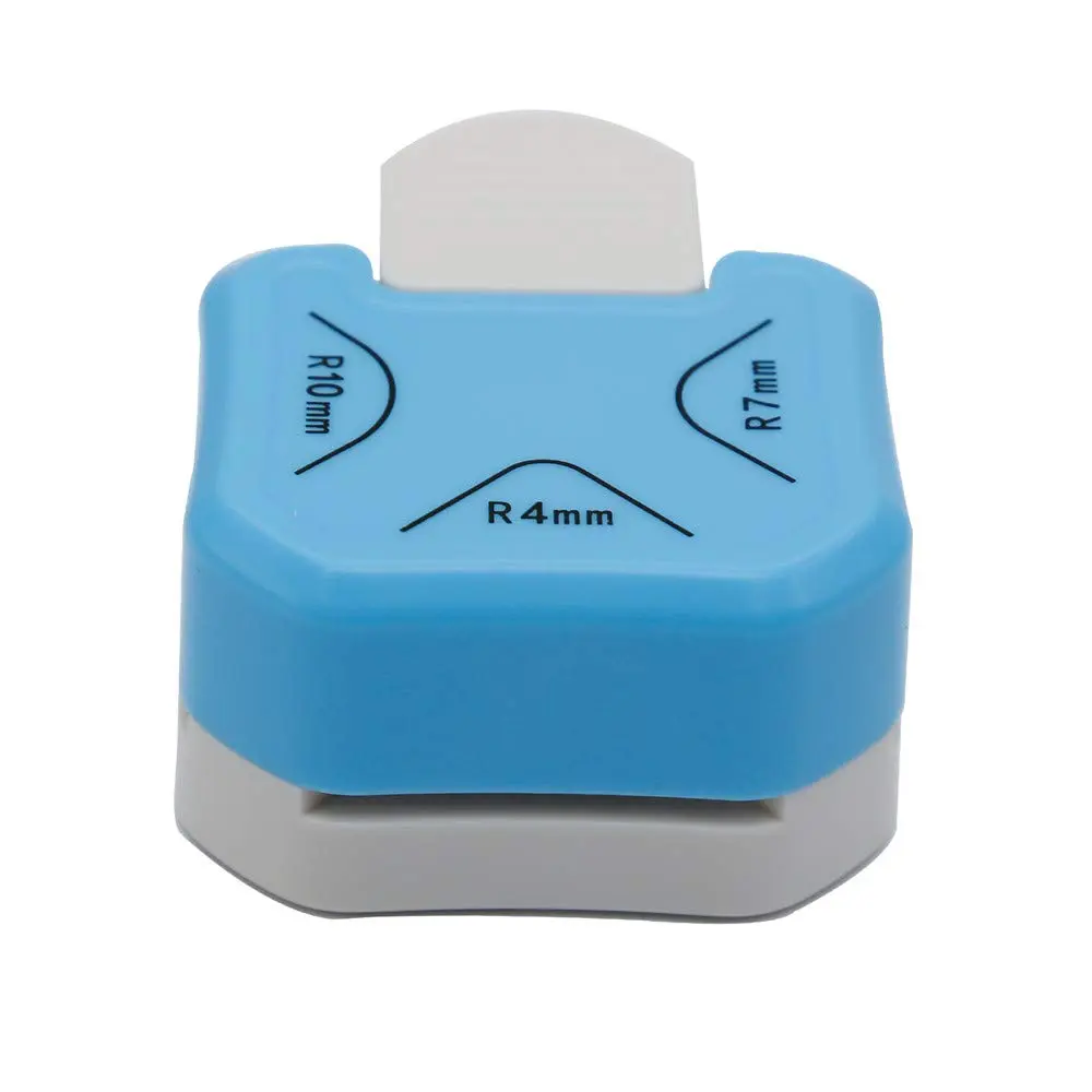 3-in-1 Zinc Alloy Paper Corner Punch, Multi-Radius Cut (R4mm+R7mm+R10mm) Office Stationery for Crafts, Envelope Punch Board, Hole Punching, Laminate, DIY Card Making & Scrapbooking