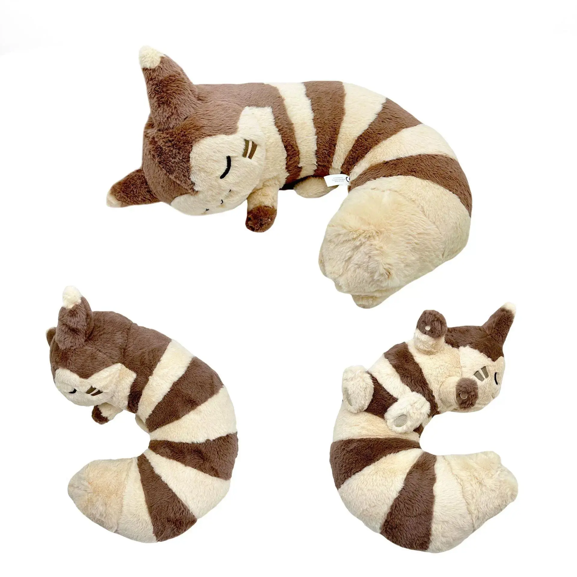 43cm New Brown Ferret Plush Toy - Cartoon Kawaii Vertical Mouse-Shaped Soft Neck Pillow, Cute Stuffed Doll, Birthday Gift for Home & Party Supplies