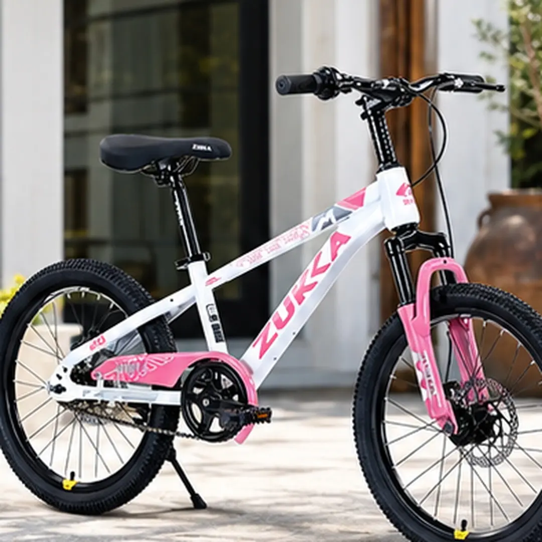 ARCH 20-in Kids' Mountain Bike for Ages 7-10, Boys & Girls Bikes with Steel Frame, Dual Disc Brakes, Suspension Fork, Inflatable Tires, Height-Adjustable Saddle & Handlebar, White/Pink, Outdoor Cycling, Mountain Bikes