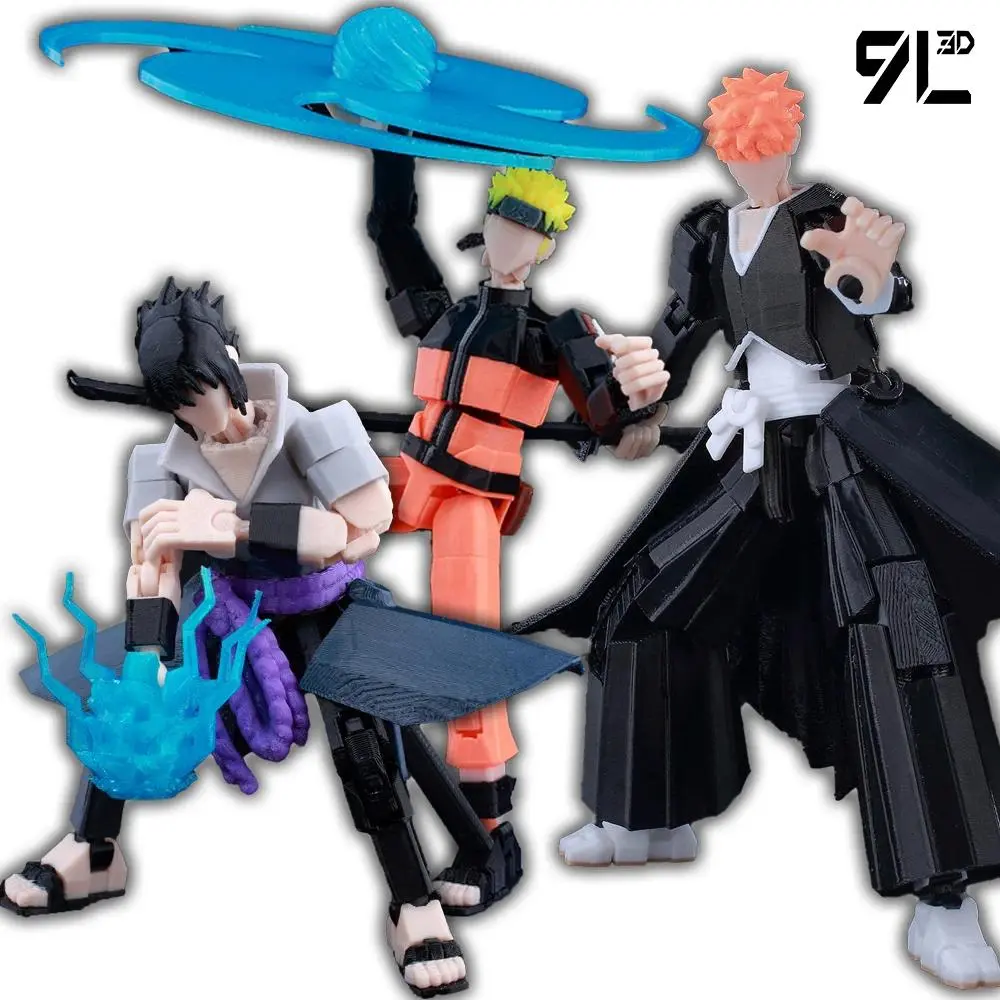 9L3D Printed Multi-Joint Action Figure Ninja Samurai Lucky13 Dummy13 Articulated Model Toy For Collection Desktop Decor Gifts