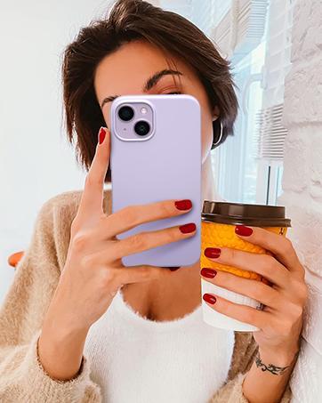 Compatible with iPhone 15 Plus Case 6.7", Slim Liquid Silicone 3 Layers Full Covered Soft Gel Rubber Cover Protective Phone Case with Anti-Scratch Microfiber Lining-Pink