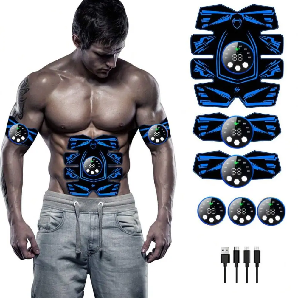 Electric Abdominal Muscle Stimulator, 1 Set USB Rechargeable Abdominal Muscle Exerciser, Muscle Training Tool for Home Gym, Fitness Equipment for Men & Women