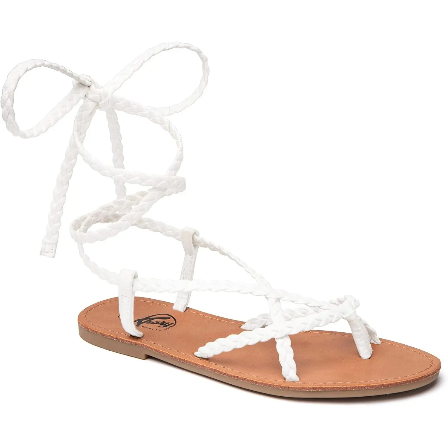 Women's Lace Up Sandals, Open Toe Gladiator Flat Sandals, Dressy Summer Beach Sandals