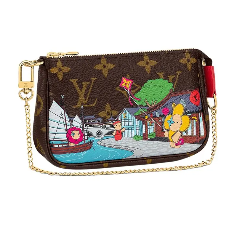 Louis Vuitton Pochette Felicie Handbag for Women – Monogram Coated Canvas Crossbody, Shoulder, or Clutch Bag in Brown