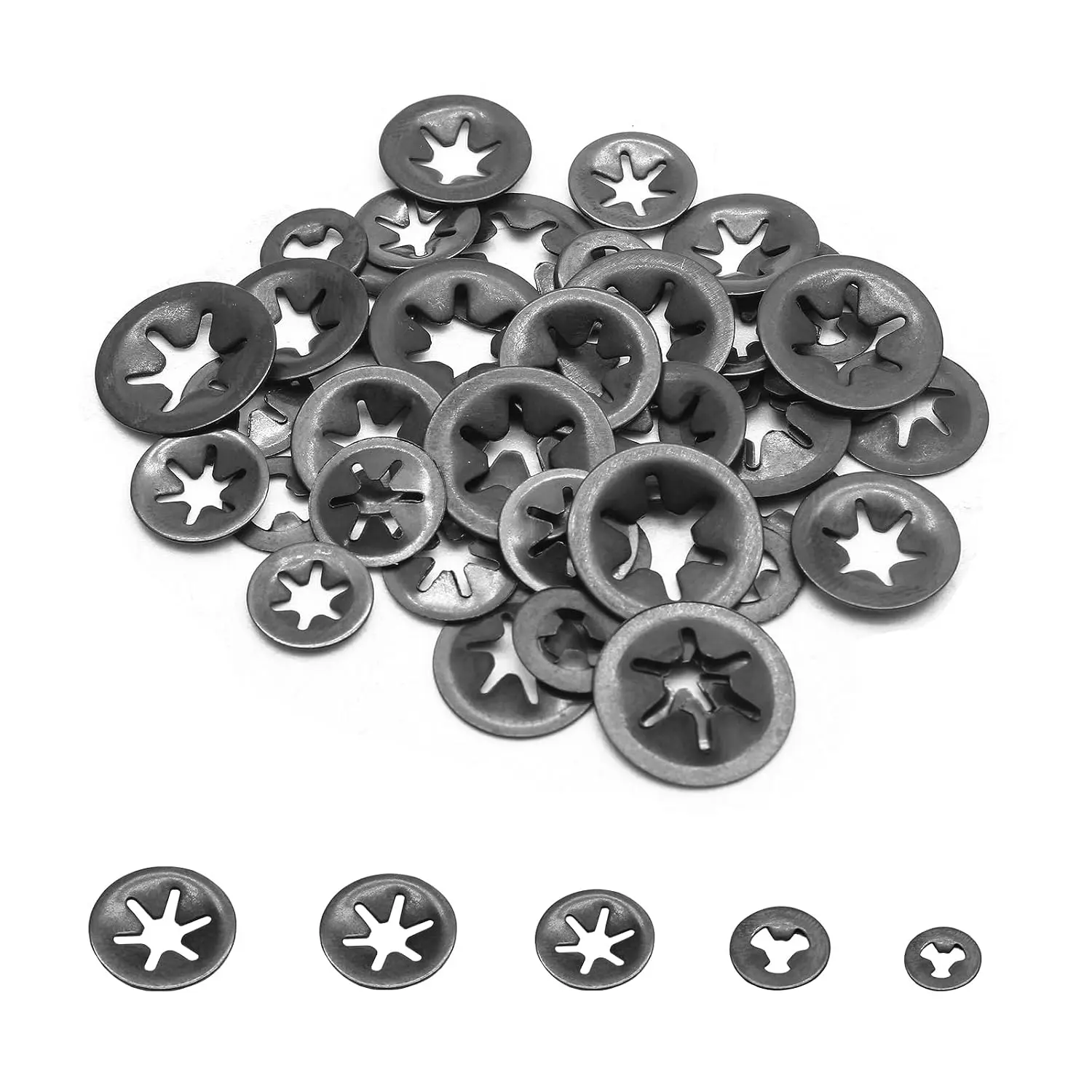 Internal  Washers, 50 count, 5 Sizes  Locking Washers