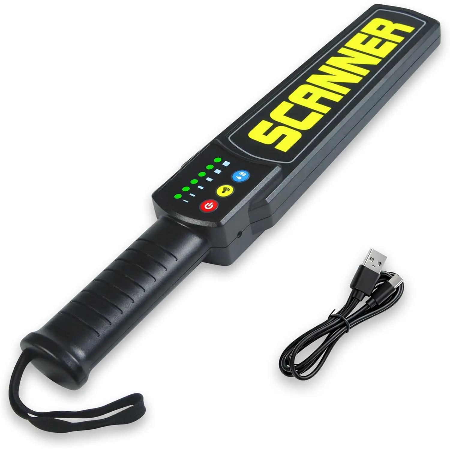 Handheld Rechargeable Metal Detector Wand - Portable Metal Detectors with 6-Level Adjustable High Sensitivity, Adjustable Levels Scanner