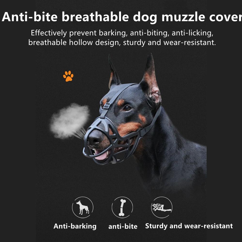 Adjustable Dog Muzzle, Hollow and Breathable Dog Muzzle for Small, Medium-sized and Large Dogs to Prevent Biting and Barking