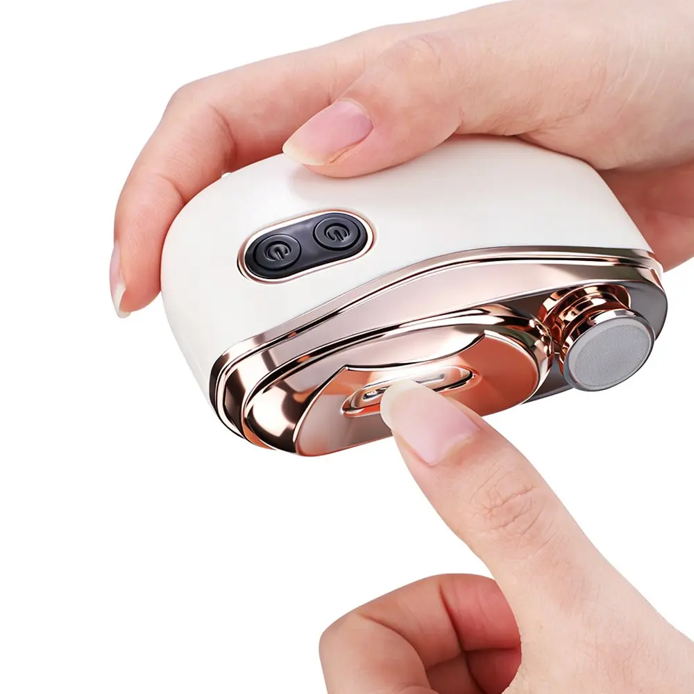Smart Electric Nail Clipper, Two-In-One USB Rechargeable Polisher, Grinding and Lighting Features, Ideal for Manicure, Gift for Adults and Kids