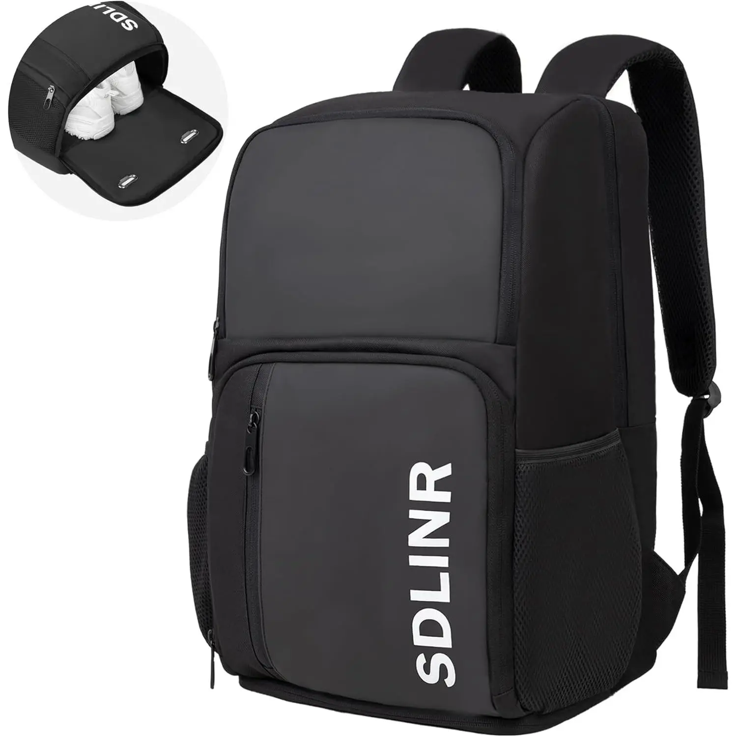 Unisex Oxford Fabric Pickleball Backpack - Durable, Large-Capacity, Holds 4+ Paddles, Independent Shoe Compartment, Fence Hook, Portable Fit for Outdoor Courts Training Game Gift