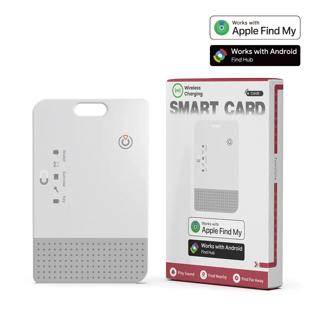 Wireless Charging Smart Tracker, IP68 Waterproof, Find My APP Compatible, Lost Item Locator, Privacy Safe, Shareable with 5 Users
