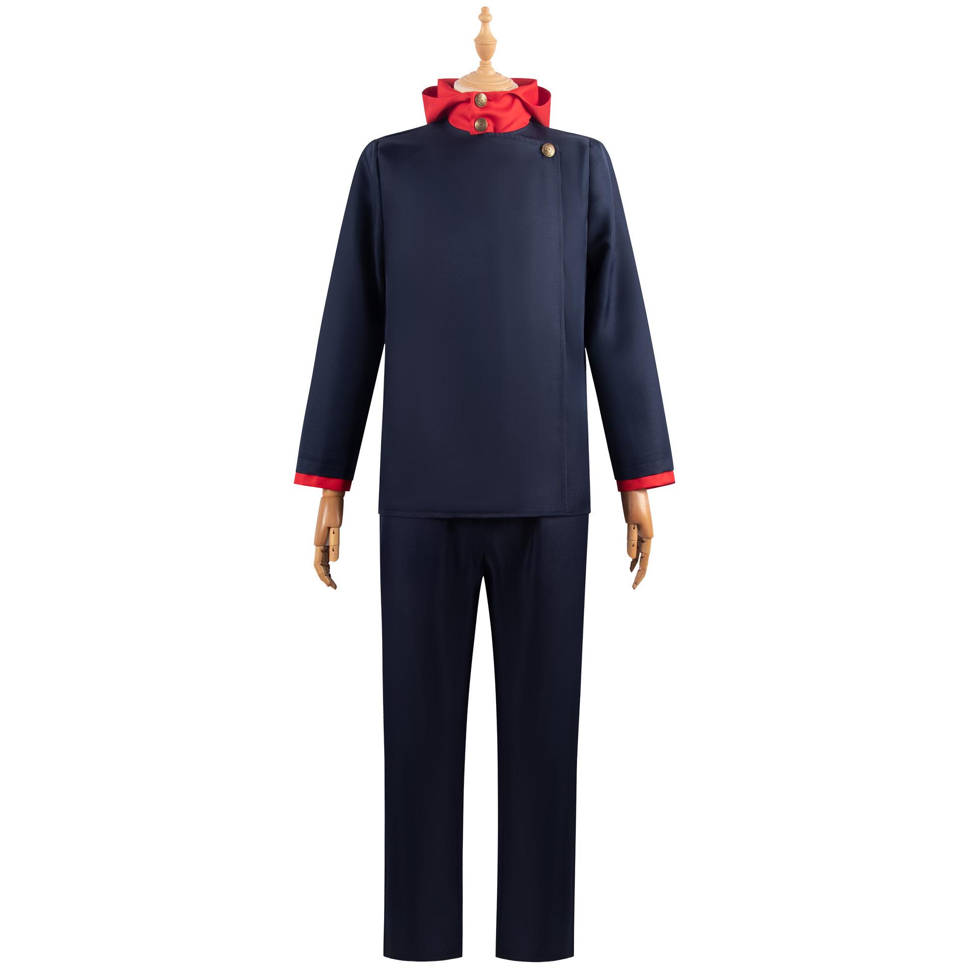 Itadori Yuji cosplay costume Inumaki Toge/Fushiguro Megumi Cosplay Include Uniform Pants for Anime Comic Con wig