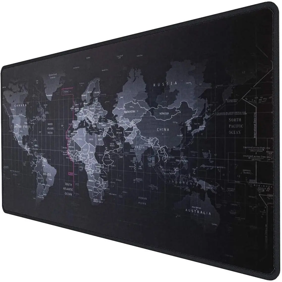 Large Gaming  Map Pad 800×300×2MM (31.50X11.81X0.08 inch),with Non-Slip Base, and Foldable Pad,Desktop Pad Suitable for Gamers,Suitable for Desktop,Office and ,Black
