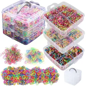 8000pcs Rubber Band Bracelet Making Kit, Friendship Elastic Bracelet DIY Set, Birthday Christmas Idea, Craft Supplies