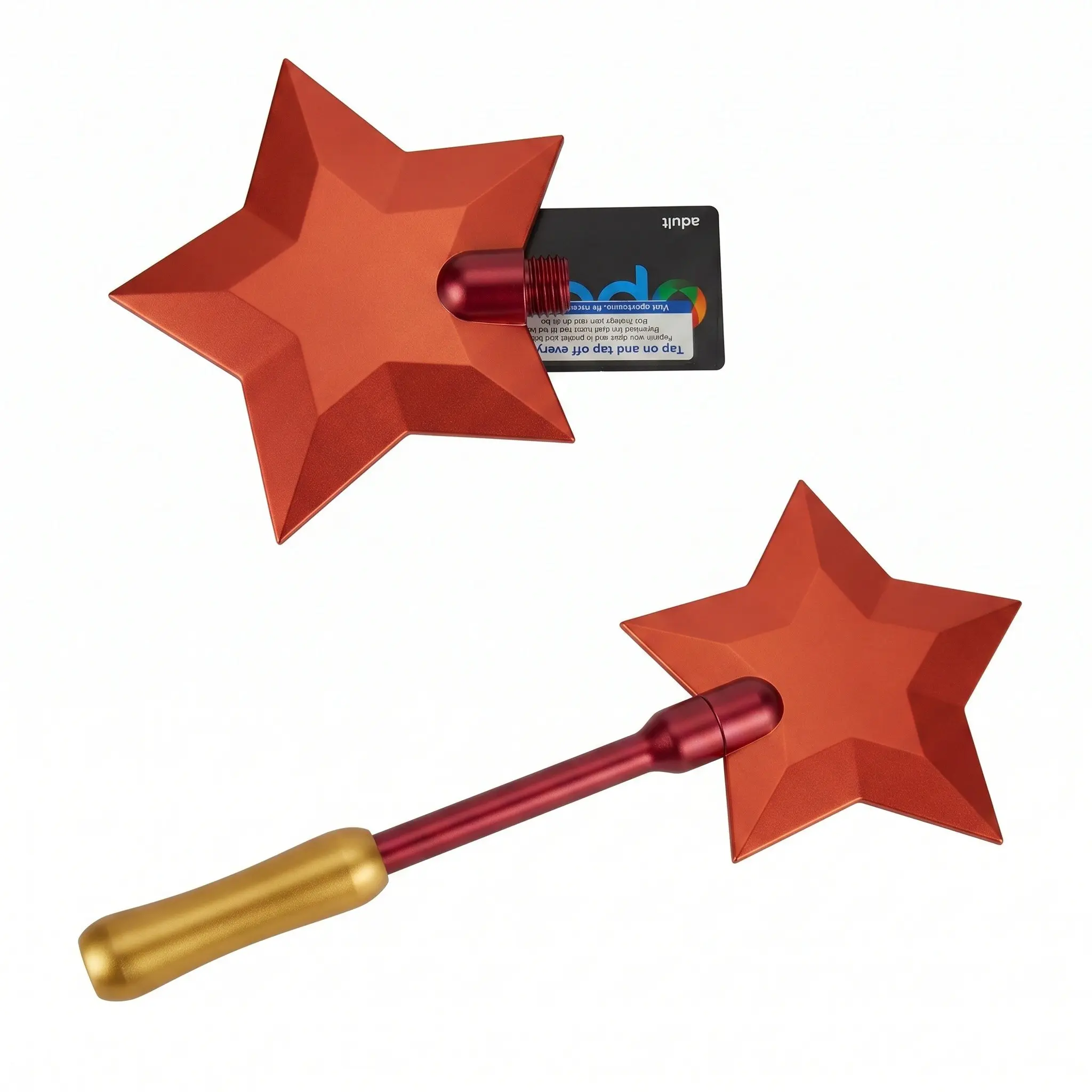 Gradient Rainbow Magic Payment Wand, Star Shaped Tap to Pay Device, Portable Compact Contactless Bank Card Wand, Fun Quirky Checkout Tool for Store Shopping