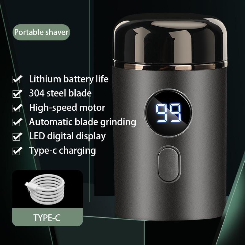 Washable Beard Trimmer for Men, Electric Mini Shaver, Waterproof Portable Usb Rechargeable Razor with Lcd Display,Great for Travel and Home Use, Barber Equipment, Shaver for Men, Shaving Products.