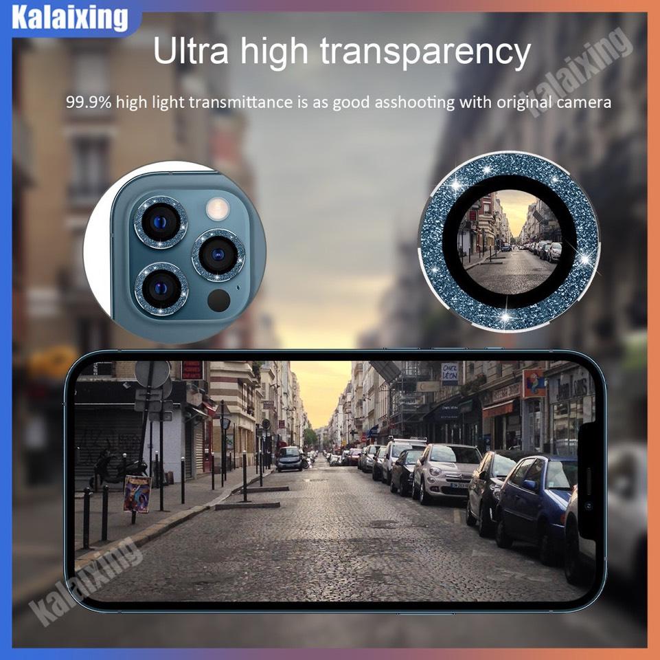 Bling metal ring camera lens protector for iPhone 15 14 13 12 11 pro Max mini rear camera lens cover metal protector ring phones casing protection dustproof flash Protective Smartphone lens  protectors