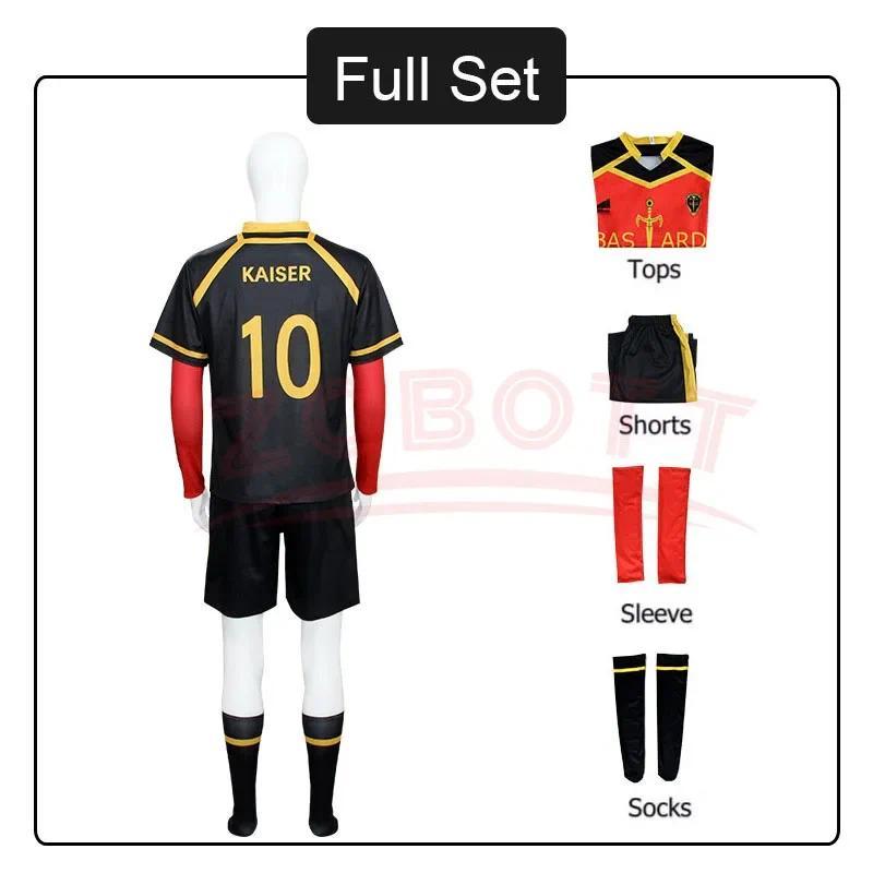 Anime Blue Lock Cosplay Kaiser Ness Isagi Kurona Hiori Cosplay Costume men's Jersey Bastard Munchen Embroidery Football Uniform