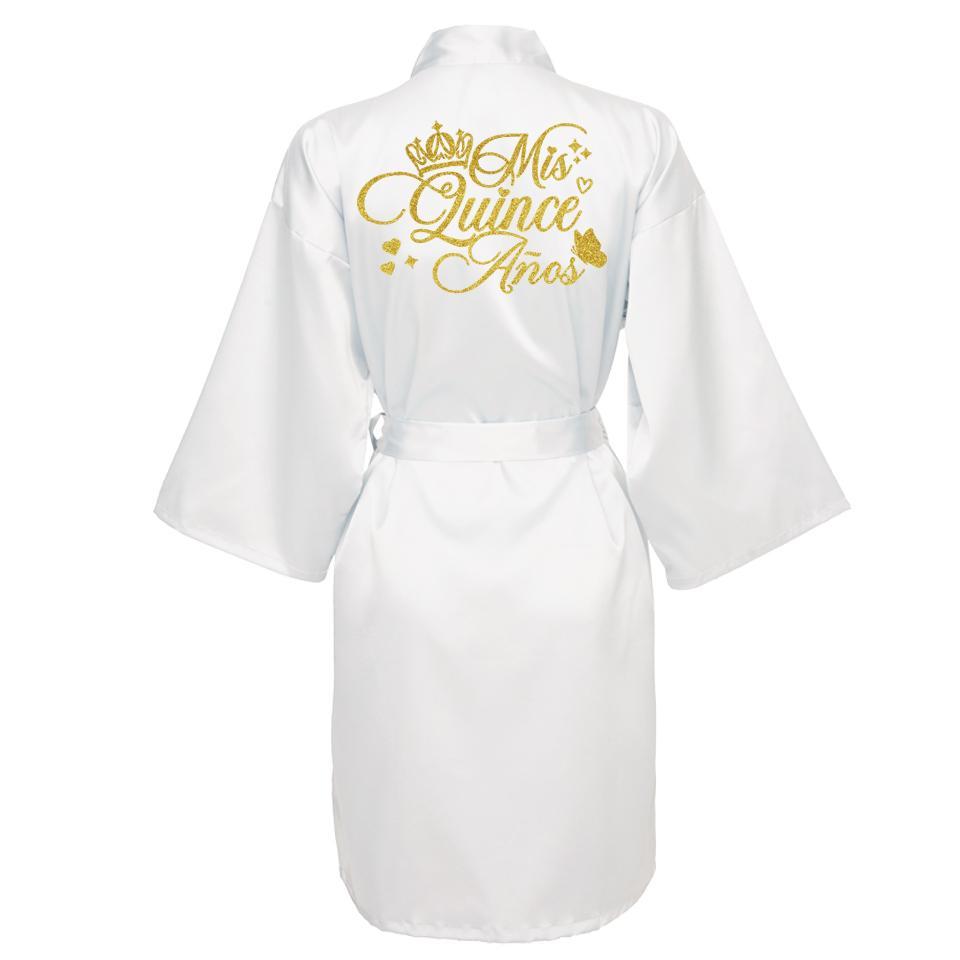 Mis XV Bathrobes Princess Sweet 15 Years Girl Birthday Party Mis Quince Años Robes Quinceanera Robe