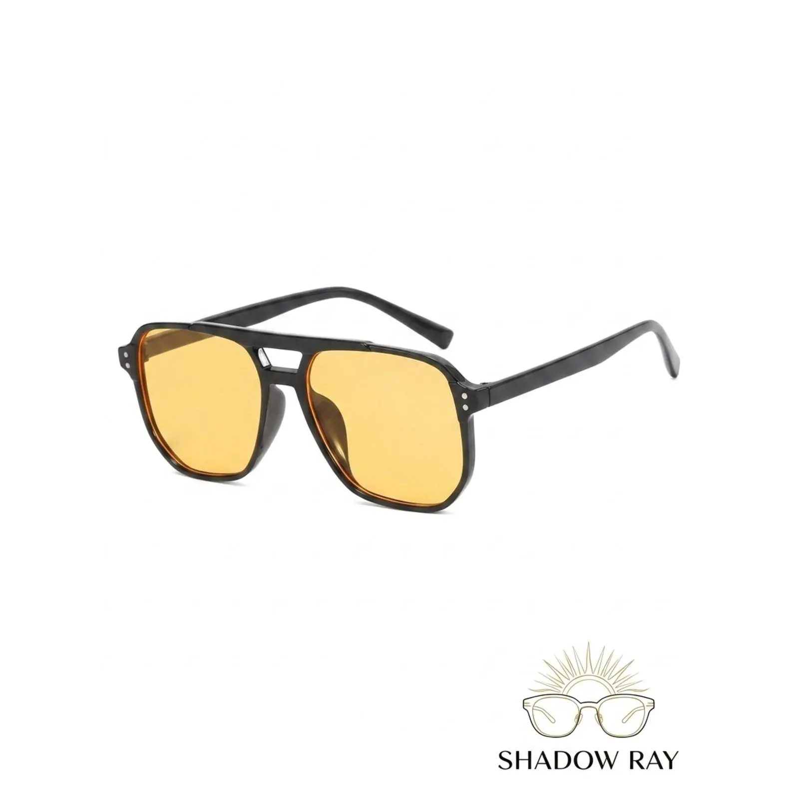 Vintage Aviator Sunglasses for Men Women, Yellow Lens UV Protection Fashion Glasses, Retro Driving Shades, Stylish Streetwear Eyewear so jose yewear tech eunoia 400 aura wear women- classic sun glass tint unisex double trendy uv400 photo wind proof