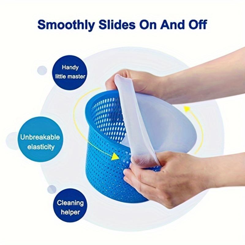 Synthetic Fine Mesh Filter Net Sleeves - Universal Fit for Skimmer Baskets, Skimmer Basket Cleaner for Pool Owners, Essential Summer Pool Supplies