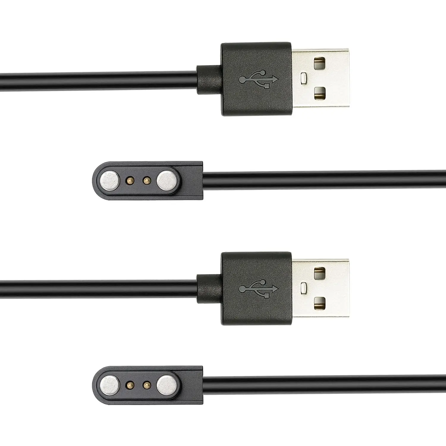 2-Pack 3.3FT  Watch Charger  2Pin USB   for Veryfitpro Letsfit Willful YAMAY SW023 ID205L SW021 ID205U ID205S SW025 Uwatch 3S
