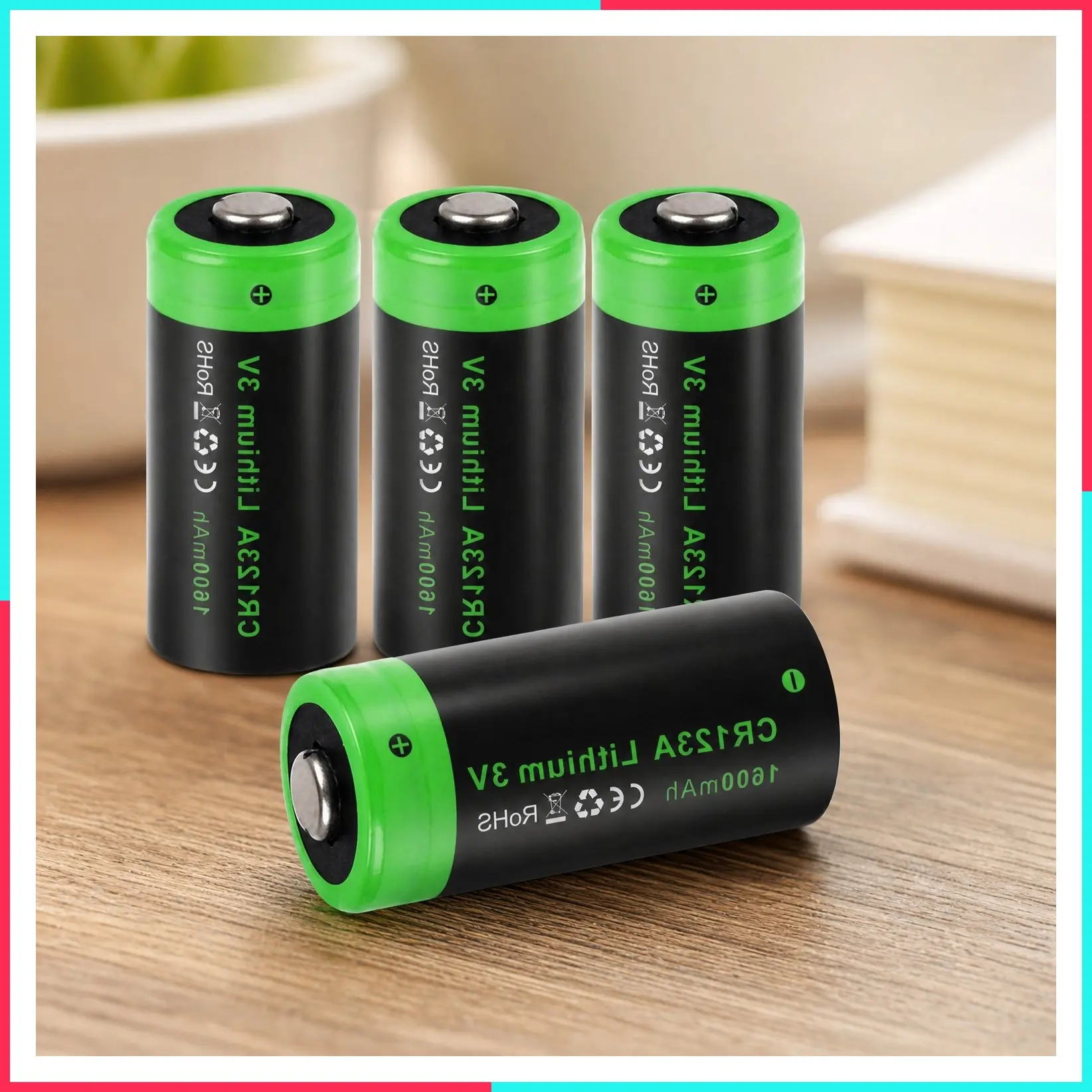 CR123A 3V Lithium Battery, 123 Lithium Batteries Non-Rechargeable
