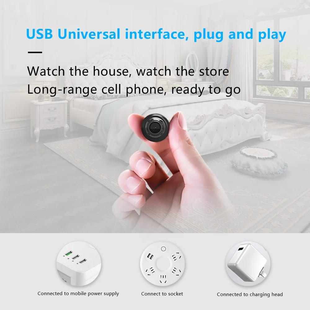 MOBILoom MINI Smart Remote Wifi Camera 1080P HD Wireless WIFI with 16GB Memory Card Night Vision for Home Security Monitoring
