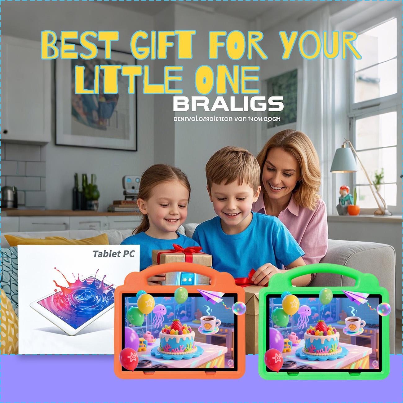 10.1 Inch Android Tablet, Touchscreen Tablet, 3G Call Tablet with Shockproof Case, Learning & Game Mode Tablet, Ideal Gift for Holiday & Birthday