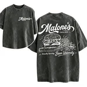 Malone's Burger T- Shirt - Hockey Movie Shirt - Briar University Hockey Team Sweatshirt - Hoodie Unisex Heavy Cotton Tee - Off Campus Merch