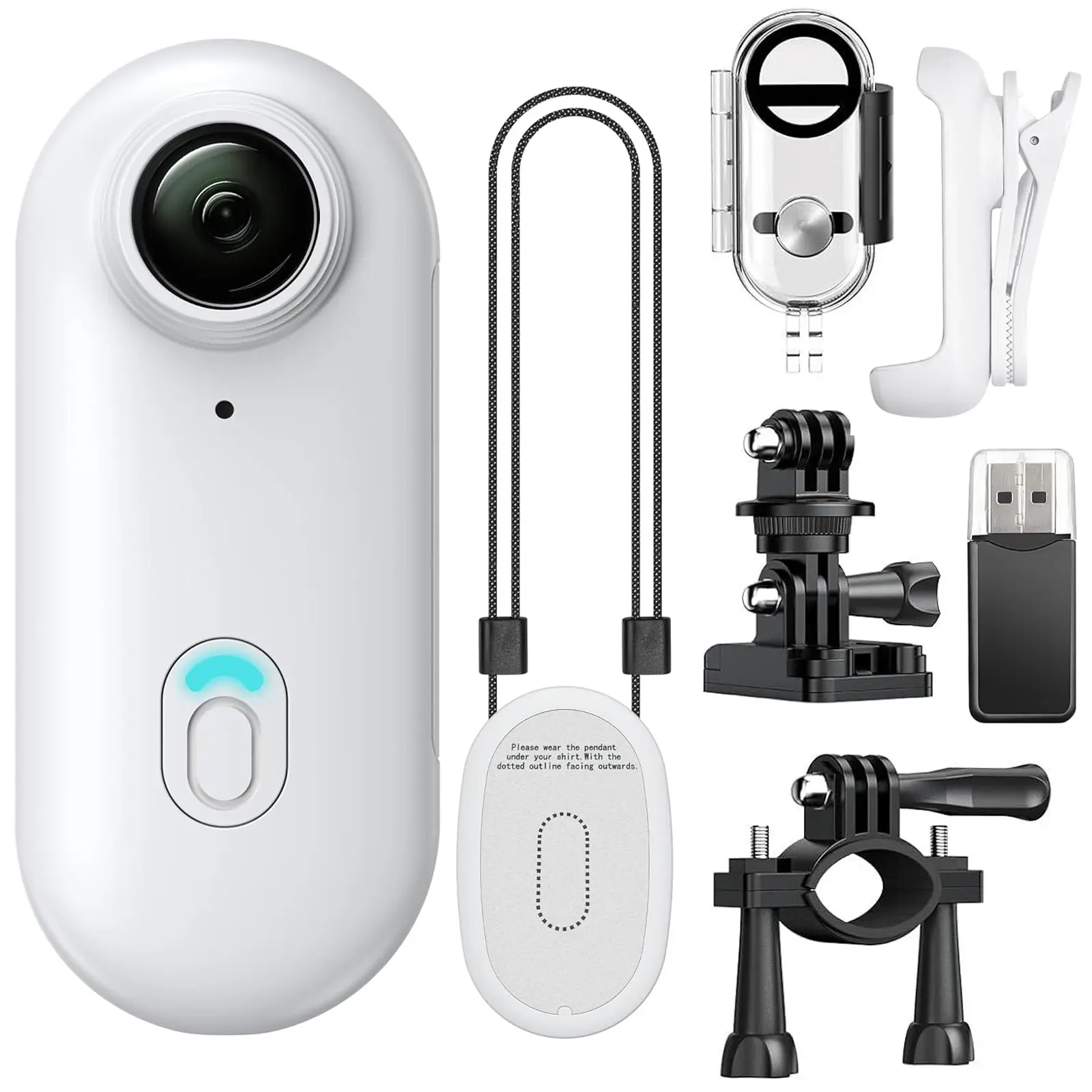 4K Mini WIFI Action Camera Thumb POV Portable Body Cam Wearable Video Recorder with IPX7 Waterproof Camcorder, Helmet Mount, Magnetic,Pocket Sport DV for Bike Cycling, Pet, Vlogging