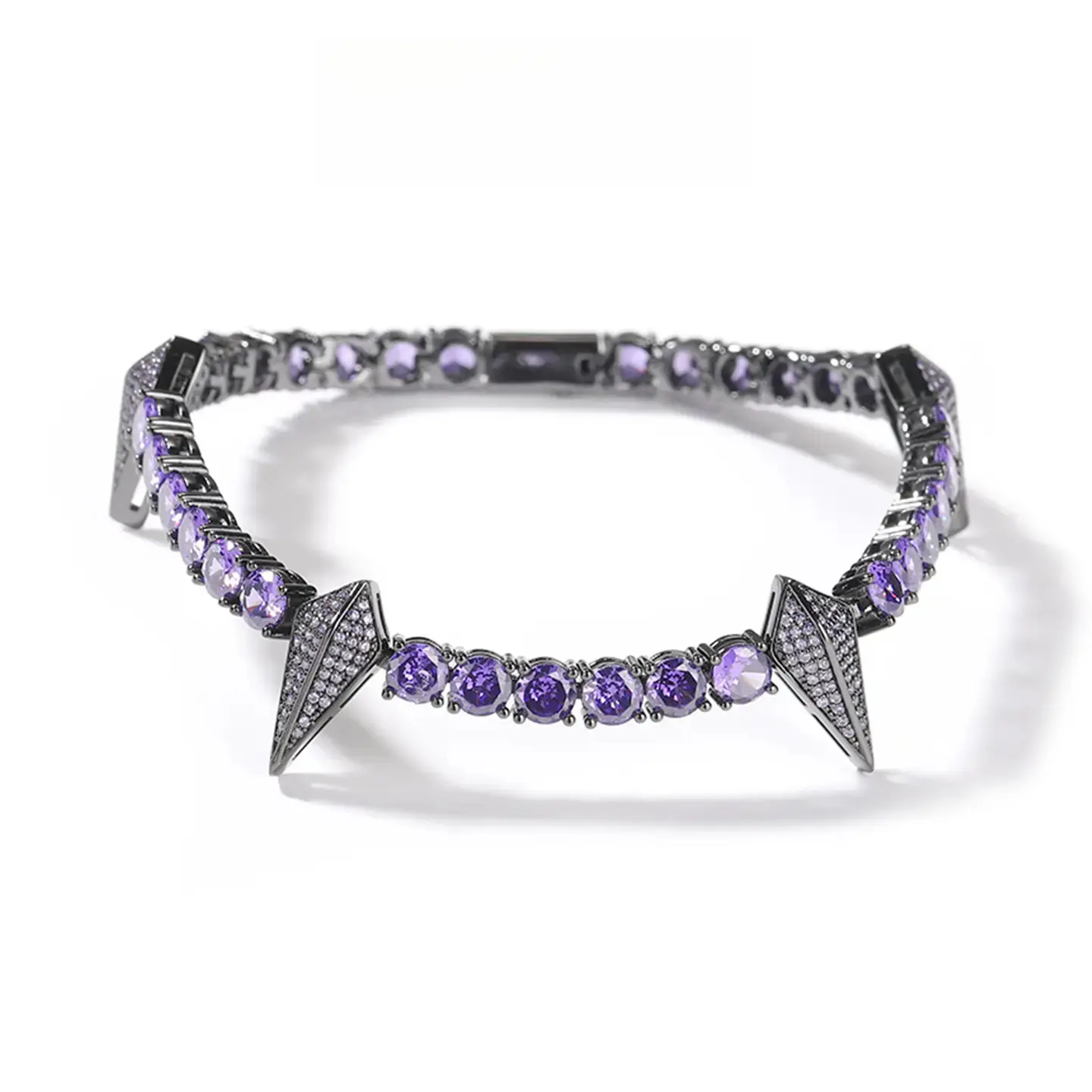 Men's Iced Out Panther Motif Tennis Link Statement Bracelet - Copper Alloy, D Color VVS CZ Stones, Unisex Statement Pieces, Elegant Daily Wear Fashion Costume Jewelry Accessory