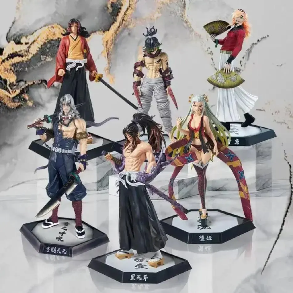 Anime Demon Slayer Kamado Tanjirou Nezuko Zenitsu Inosuke Unisex Character Art Plastic Action Figures, Kimetsu Yaiba PVC Collecting Model Toys, Gift for Fans