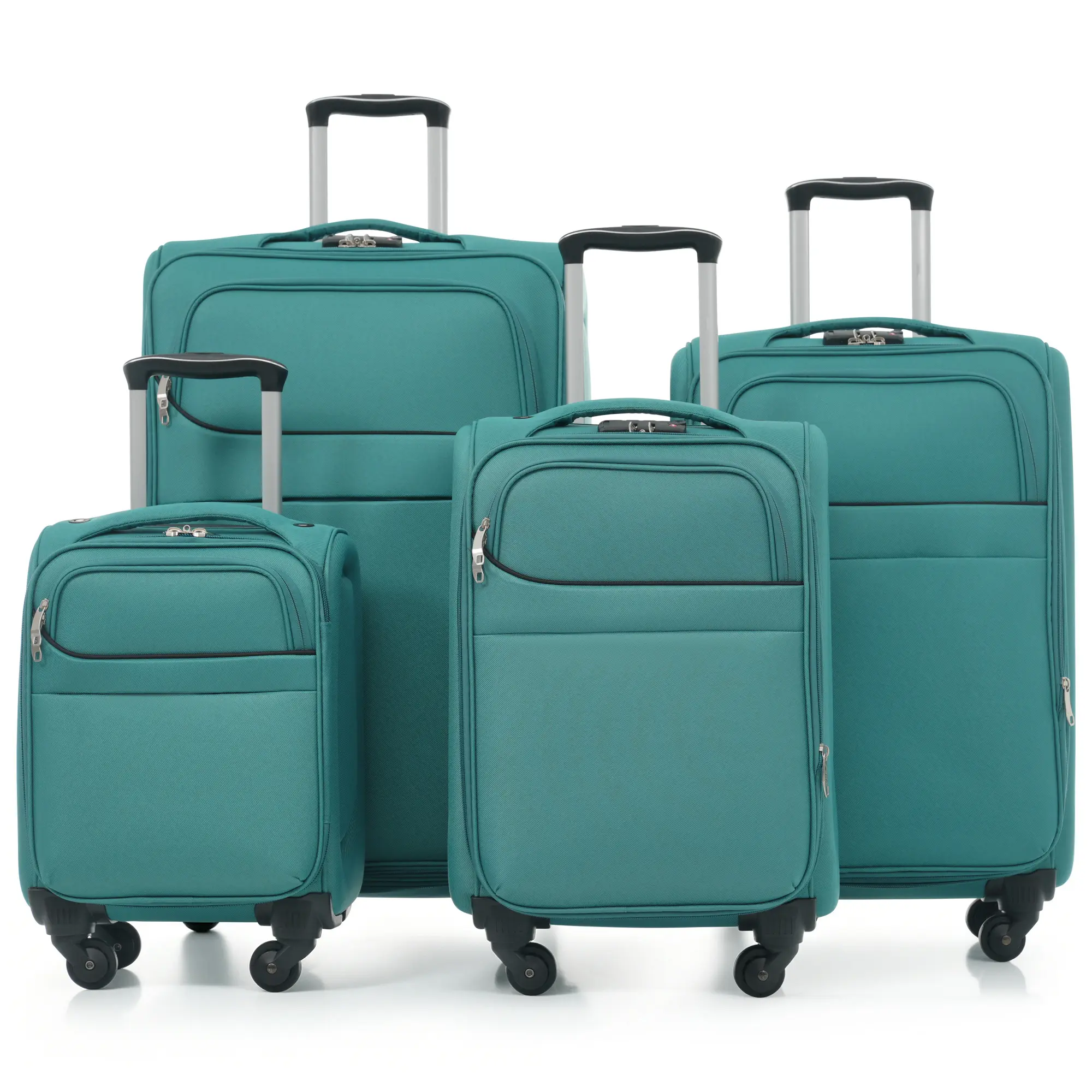 ARCH Softside Polyester Luggage - 4-Piece Multi-Size Expandable Travel Set with Spinner Wheels, TSA Lock, Lightweight Durable Design, 18/22/26/30 in, Blue/Green Options for Travel Storage (Home Organizer Storage Bins)